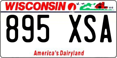 WI license plate 895XSA