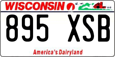 WI license plate 895XSB