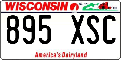 WI license plate 895XSC
