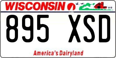 WI license plate 895XSD