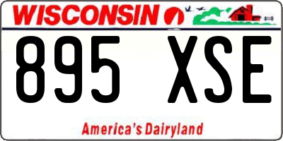 WI license plate 895XSE
