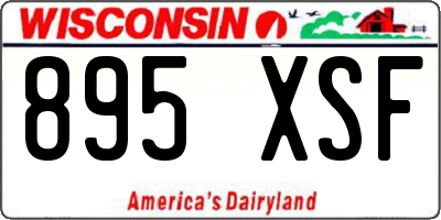 WI license plate 895XSF