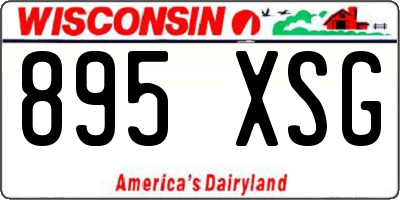 WI license plate 895XSG