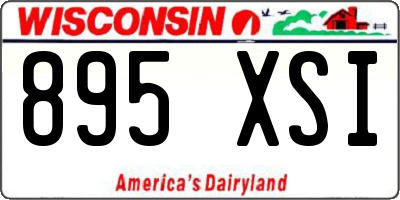 WI license plate 895XSI