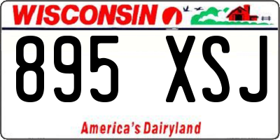 WI license plate 895XSJ