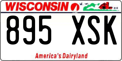 WI license plate 895XSK