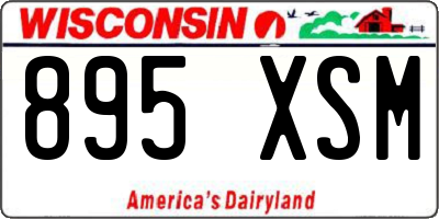 WI license plate 895XSM