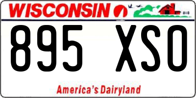 WI license plate 895XSO