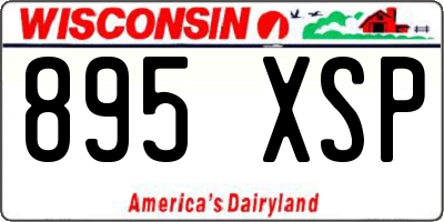 WI license plate 895XSP