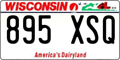 WI license plate 895XSQ