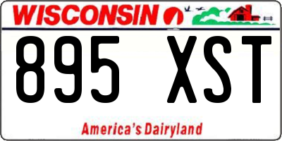 WI license plate 895XST
