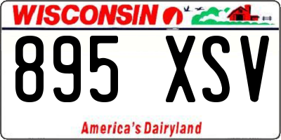 WI license plate 895XSV