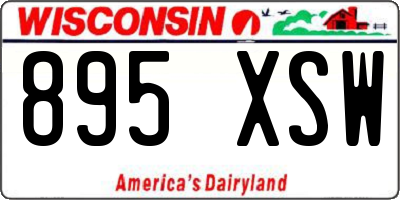 WI license plate 895XSW
