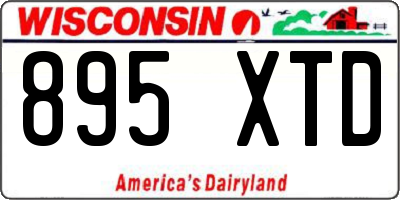 WI license plate 895XTD
