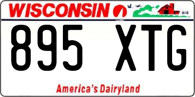 WI license plate 895XTG
