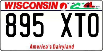 WI license plate 895XTO