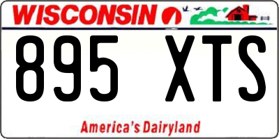WI license plate 895XTS