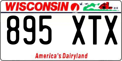 WI license plate 895XTX