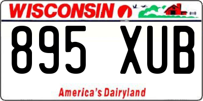 WI license plate 895XUB