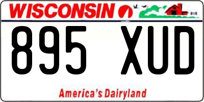WI license plate 895XUD