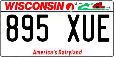 WI license plate 895XUE