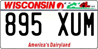 WI license plate 895XUM