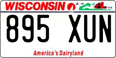 WI license plate 895XUN
