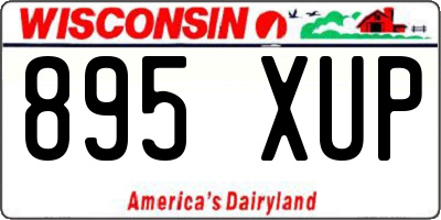 WI license plate 895XUP