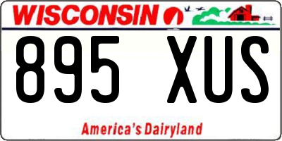 WI license plate 895XUS