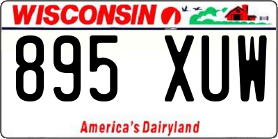 WI license plate 895XUW