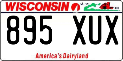 WI license plate 895XUX