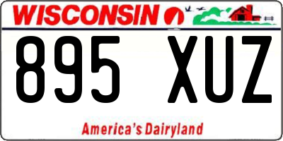 WI license plate 895XUZ