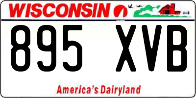 WI license plate 895XVB