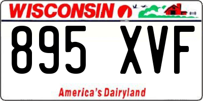 WI license plate 895XVF