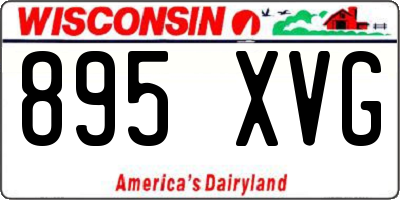 WI license plate 895XVG