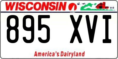 WI license plate 895XVI