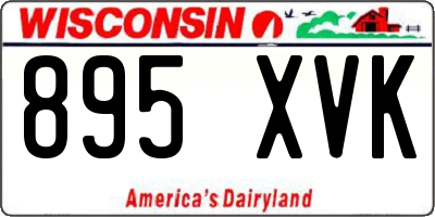 WI license plate 895XVK