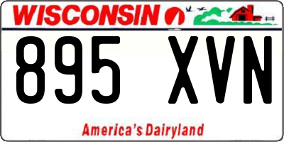 WI license plate 895XVN