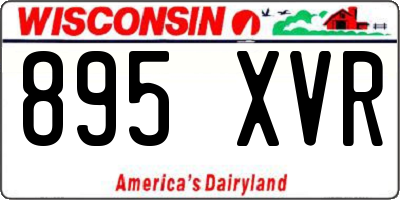 WI license plate 895XVR