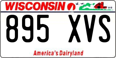 WI license plate 895XVS