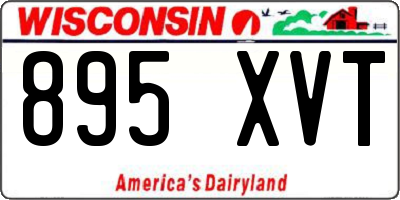 WI license plate 895XVT