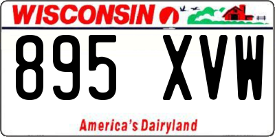 WI license plate 895XVW