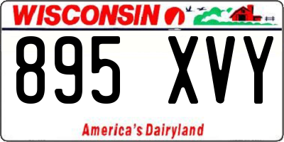 WI license plate 895XVY