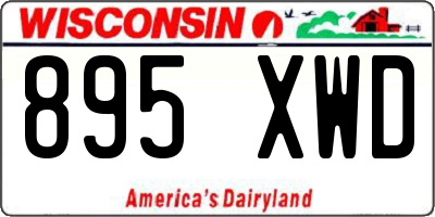 WI license plate 895XWD