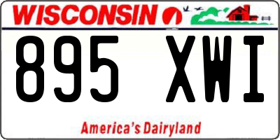 WI license plate 895XWI
