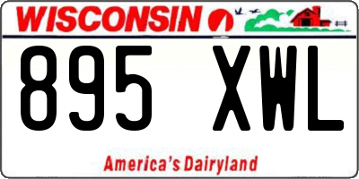 WI license plate 895XWL