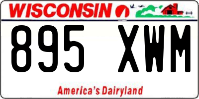 WI license plate 895XWM