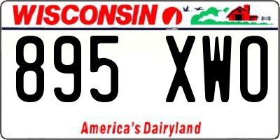 WI license plate 895XWO