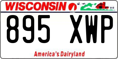 WI license plate 895XWP