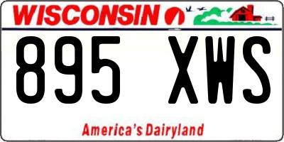 WI license plate 895XWS